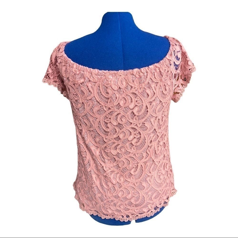 STEM & VINE women’s top size large, lace,peach - Picture 5 of 15